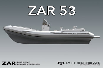 Bateau semi-rigide Zar 53 - Yacht Méditerranée - Marseille