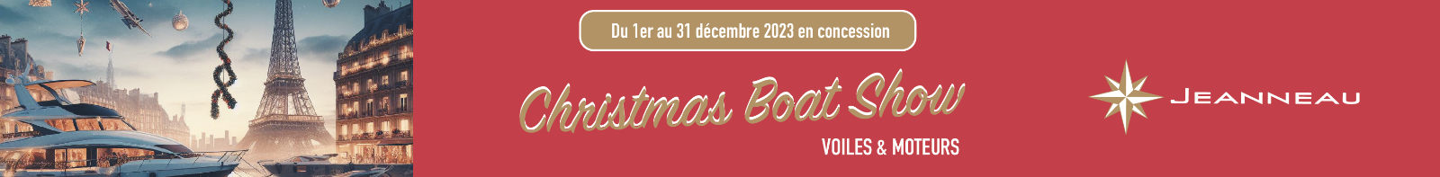 Christmas Show Jeanneau 2023 - bannière header Christmas Boat Show Plan de travail 1