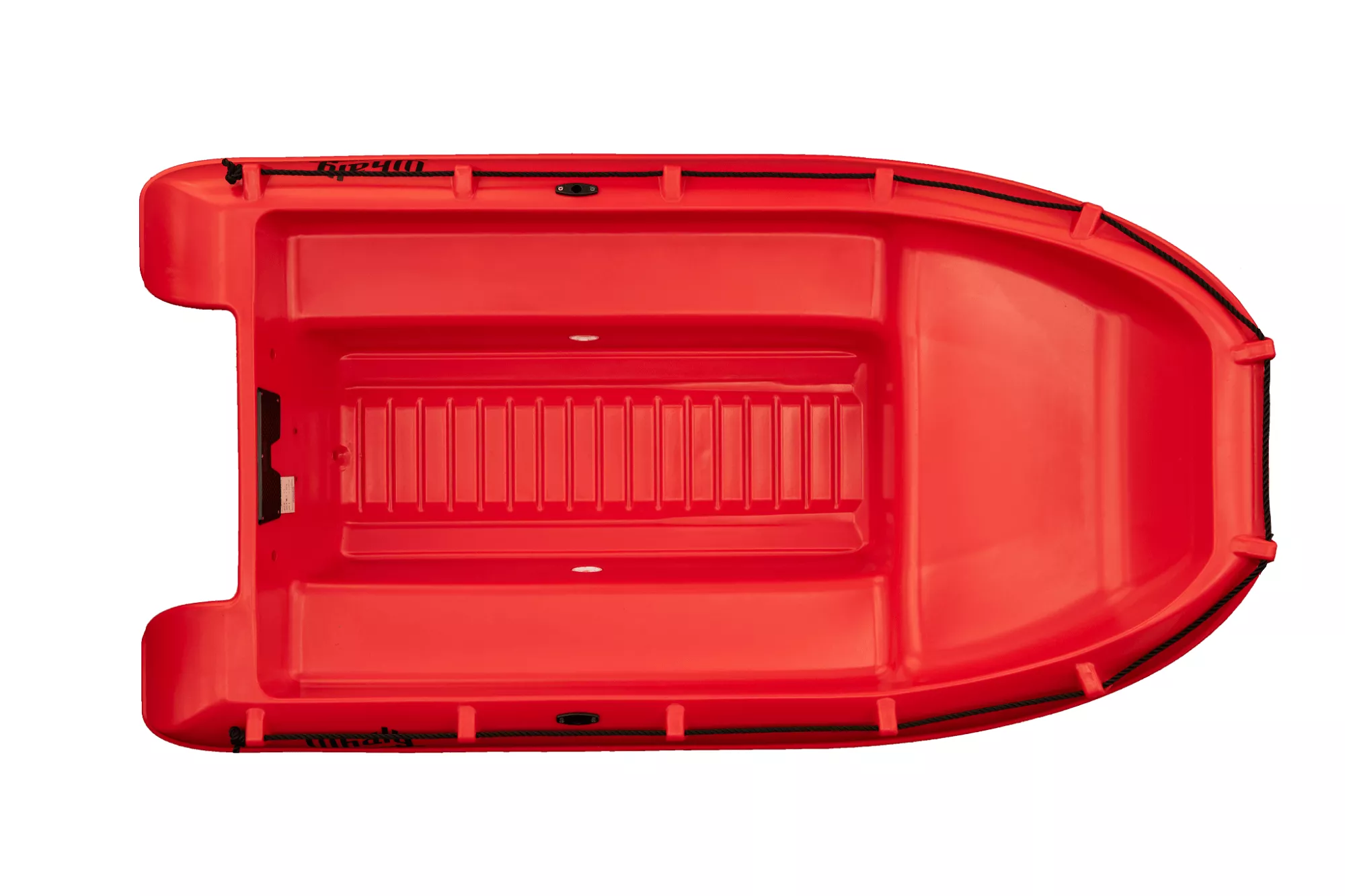 Whaly 210 a red boat with a handle